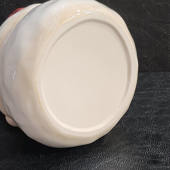 Cute Santa Claus Face Ceramic Basket Holiday Decor - Picture 5 of 10